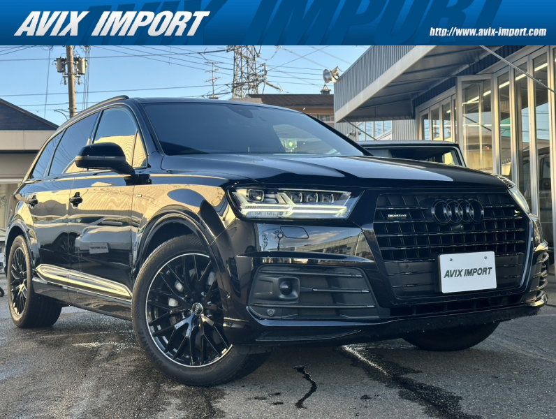 アウディ Q7 ﾌﾞﾗｯｸｽﾀｲﾘﾝｸﾞ 4WD 125台限定車 黒革 S lineｴｸｽﾃﾘｱ ﾌﾞﾗｯｸｽﾀｲﾘﾝｸﾞPKG ﾏﾄﾘｸｽLEDﾍｯﾄﾞﾗｲﾄ ｴｱｻｽ ACC 4ｿﾞｰﾝAC ｼｰﾄﾋｰﾀｰ LCA LKA 純正ﾅﾋﾞﾊﾞｰﾁｬﾙｺｯｸﾋﾟｯﾄ 360°ｶﾒﾗ AppleCarPlay 電動Rｹﾞｰﾄ BOSE3Dｻｳﾝﾄﾞ  純正20AW 7人乗 禁煙 下取車右H 正規D車