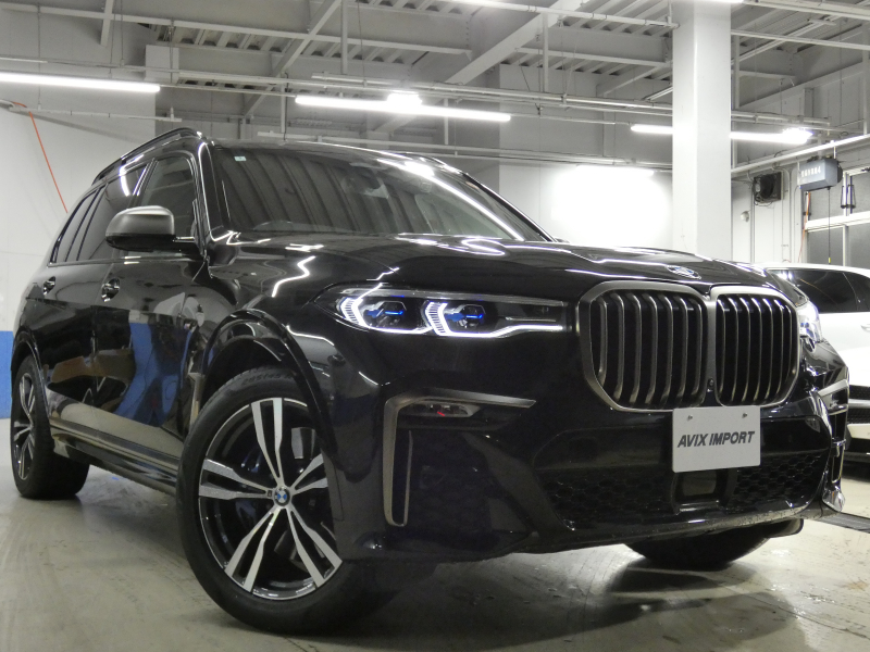 BMW X7 xDrive M50i ｾﾚｸﾄPKG ｽｶｲﾗｳﾝｼﾞPSR 黒革 ｼｰﾄﾋｰﾀｰ＆ﾍﾞﾝﾁﾚｰﾀｰ  4ｿﾞｰﾝAC 純正HDDﾅﾋﾞ harman/kardon ﾘｱｴﾝﾀｰﾃｲﾒﾝﾄ 3Dﾋﾞｭｰ＆HUD Pｱｼｽﾄﾌﾟﾗｽ＆Dｱｼｽﾄﾌﾟﾛ BMWﾚｰｻﾞｰﾗｲﾄ 専用21ｲﾝﾁAW 禁煙