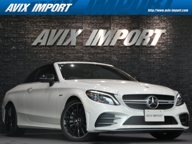 AMG Cクラス C43  4MATIC ｶﾌﾞﾘｵﾚ 後期型 ﾚｯﾄﾞﾚｻﾞｰ ﾌﾞﾗｯｸ幌 ｼｰﾄﾋｰﾀｰ ﾚｰﾀﾞｰｾｰﾌﾃｨPKG ｺｯｸﾋﾟｯﾄﾃﾞｨｽﾌﾟﾚｲ HUD Burmester 純正ﾅﾋﾞ 地ﾃﾞｼﾞ 純正19AW 正規D車