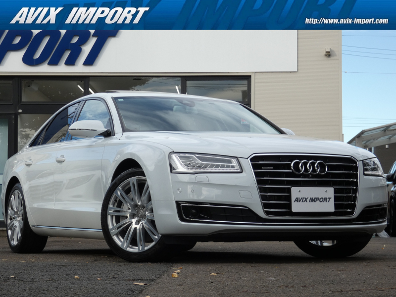 アウディ A8 4.0TFSI ｸﾜﾄﾛ V8ﾀｰﾎﾞ 後期型 右H正規D車 ｶﾞﾗｽSR 黒革 ｼｰﾄﾋｰﾀｰ＆ﾍﾞﾝﾁﾚｰﾀｰ 4ｿﾞｰﾝAC MMIﾅﾋﾞ BOSEｻｳﾝﾄﾞ 全周ｶﾒﾗ ACC＆ｻｲﾄﾞｱｼｽﾄ＆ﾚｰﾝｱｼｽﾄ ﾊﾟﾜｰｸﾛｰｼﾞﾝｸﾞD ﾏﾄﾘｸｽLED ｴｱｻｽ 純正20ｲﾝﾁAW