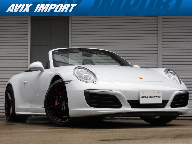 ポルシェ 911(Type991.2) 4S Cabriolet 後期最終型 水平対向6気筒ﾂｲﾝﾀｰﾎﾞ 7速PDK 右H正規D車 黒幌 ｽﾎﾟｰﾂｸﾛﾉPKG 黒革 ｼｰﾄﾋｰﾀｰ PCMﾅﾋﾞ Bｶﾒﾗ&PAS ｸﾙｺﾝ LEDﾍｯﾄﾞﾗｲﾄ(PDLSﾌﾟﾗｽ付) 電格ﾐﾗｰ ｴﾝﾄﾘｰD PASM＆PTVﾌﾟﾗｽ 赤ｷｬﾘﾊﾟｰ  純正20AW(ﾌﾞﾗｯｸ) 禁煙