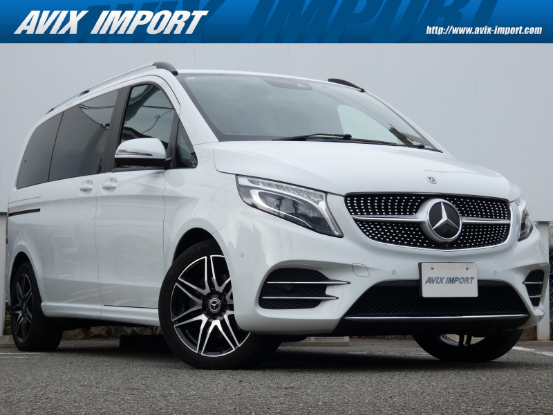 メルセデスベンツ Vクラス V220d AVG AMGﾗｲﾝPKG  後期型 RSP 9速AT 黒革 ｼｰﾄﾋｰﾀｰ LED MBUXﾅﾋﾞ 地ﾃﾞｼﾞ 360°ｶﾒﾗ ﾘｱｴｱｺﾝ 7人乗 純正19AW 禁煙 正規D車