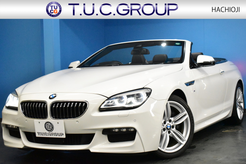 BMW 6シリーズ 640i ｶﾌﾞﾘｵﾚ Mｽﾎﾟｰﾂ LCI後期 追従ACC HUD ﾋｰﾀｰ付黒革 電動ﾌﾞﾗｯｸ幌 LED/H 液晶ﾒｰﾀｰ 車線変更&逸脱&歩行者警告 19AW ｺﾝﾌｫA 2年保証