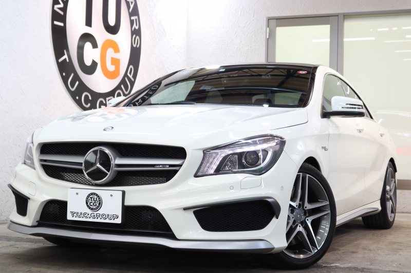 AMG CLAクラス CLA45 4MATIC ｱﾄﾞﾊﾞﾝｽﾄﾞ&ｾｰﾌﾃｨPKG　 専用黒本革 ｼｰﾄﾋｰﾀｰ ﾊﾟﾉﾗﾏSR HDDﾅﾋﾞTV  harman/kardon  ﾊﾞｯｸｶﾒﾗ PTS DSRC ｷｾﾉﾝ 専用AMGｴｱﾛ&18AW AMG強化ﾌﾞﾚｰｷ AMGｽﾋﾟｰﾄﾞｼﾌﾄ 7AT　2年保証