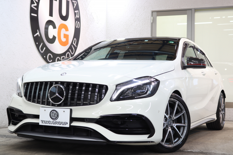 AMG Aクラス A45 4MATIC AMGｱﾄﾞﾊﾞﾝｽﾄﾞ&ﾚｰﾀﾞｰｾｰﾌﾃｨPKG　後期 ｷｰﾚｽｺﾞｰ 黒本革 ｼｰﾄﾋｰﾀｰ HDDﾅﾋﾞTV BT音楽 ﾊﾞｯｸｶﾒﾗ PTS LEDﾗｲﾄ ﾊﾟﾅﾒﾘｶｰﾅｸﾞﾘﾙ AMG強化ﾌﾞﾚｰｷ AMG専用装備&ﾁｭｰﾆﾝｸﾞ ﾀﾞｲﾅﾐｯｸｾﾚｸﾄ 7AT ECO　2年保証