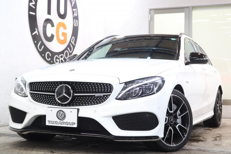 AMG Cクラス C43ｽﾃｰｼｮﾝﾜｺﾞﾝ 4MATIC ﾚｰﾀﾞｰｾｰﾌﾃｨPKG　中期 ｷｰﾚｽｺﾞｰ 黒本革 ﾊﾟﾉﾗﾏSR ﾍｯﾄﾞｱｯﾌﾟD HDDﾅﾋﾞTV BT音楽 ﾌﾞﾙﾒｽﾀｰ ﾊﾞｯｸｶﾒﾗ PTS LEDﾗｲﾄ 自動Rｹﾞｰﾄ ﾌｯﾄﾄﾗﾝｸOP AMG専用装備&ﾁｭｰﾆﾝｸﾞ 9AT　2年保証