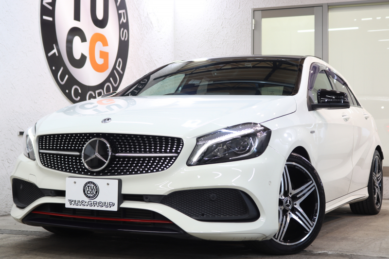 メルセデスベンツ Aクラス A250 ｼｭﾎﾟﾙﾄ 4MATIC ﾚｰﾀﾞｰｾｰﾌﾃｨPKG　後期 ｷｰﾚｽｺﾞｰ ﾚｻﾞｰDINAMICAｼｰﾄ ﾊﾟﾉﾗﾏSR HDDﾅﾋﾞTV ｽﾏﾎ連携 ﾊﾞｯｸｶﾒﾗ PTS LEDﾗｲﾄ AMGｴｱﾛ&18AW SPORT専用ﾁｭｰﾆﾝｸﾞ 7AT　2年保証