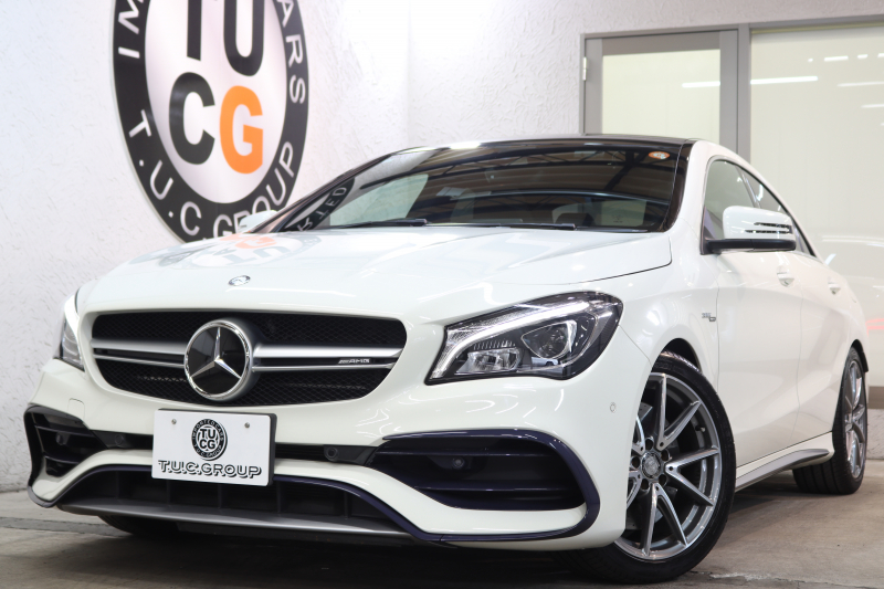 AMG CLAクラス CLA45 4MATIC ﾚｰﾀﾞｰｾｰﾌﾃｨPKG　後期 ｷｰﾚｽｺﾞｰ 黒本革 ﾊﾟﾉﾗﾏSR HDDﾅﾋﾞTV ｽﾏﾎ連携 ﾊﾞｯｸｶﾒﾗ PTS LEDﾍｯﾄﾞﾗｲﾄ AMGﾗｲﾄﾞｺﾝﾄﾛｰﾙｻｽ ﾀﾞｲﾅﾐｯｸｾﾚｸﾄ 7AT　2年保証