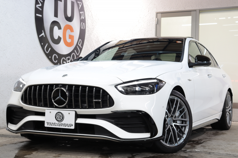 AMG Cクラス C43 4MATIC AMGﾅｲﾄ&ﾚｰﾀﾞｰｾｰﾌﾃｨPKG　BSG搭載 1ｵｰﾅｰ ｷｰﾚｽｺﾞｰ 黒本革 ﾍﾞﾝﾁﾚｰﾀｰ ﾊﾟﾉﾗﾏSR ﾍｯﾄﾞｱｯﾌﾟD MBUXﾅﾋﾞTV ｽﾏﾎ連携 ﾌﾞﾙﾒｽﾀｰ 360ｶﾒﾗ PTS LEDﾗｲﾄ 自動ﾄﾗﾝｸ AMG専用装備&ﾁｭｰﾆﾝｸﾞ 9AT　2年保証