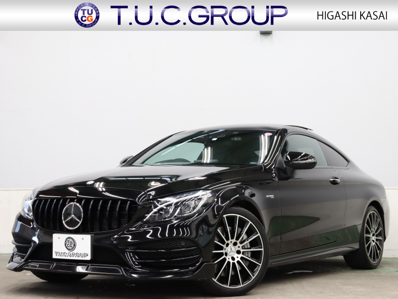 AMG Cクラス C43 4MATIC ｸｰﾍﾟ ﾚｰﾀﾞｰSP　黒革 ﾊﾟﾉﾗﾏSR ﾅﾋﾞTV ﾌﾞﾙﾒｽﾀｰS Bｶﾒﾗ Bluetooth LEDﾍｯﾄﾞﾗｲﾄ AMGｻｽﾍﾟﾝｼｮﾝ  ﾜﾝｵﾌﾏﾌﾗｰ ﾊﾟﾅﾒﾘｶｰﾅｸﾞﾘﾙ ﾌﾛﾝﾄｽﾎﾟｲﾗｰﾘｯﾌﾟ AMGｴｸﾞｿﾞｰﾄｼｽﾃﾑ AMGｷｬﾘﾊﾟｰ AMGｴｱﾛ&19AW　2年保証付