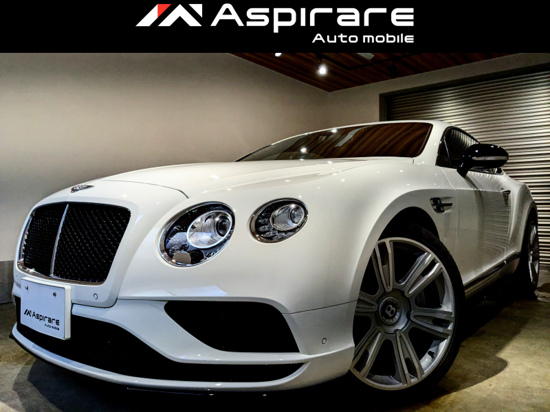 ベントレー コンチネンタル GT V8　S　後期モデル　レッドツートンレザーインテリア　ヘッドレスト刺繡　ツートンカラーステアリング　ベンチレーションシート　シートヒーター　ナビ　リアカメラ