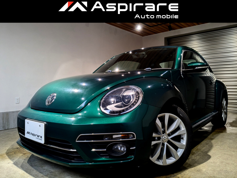 フォルクスワーゲン ザ・ビートル デザイン　稀少カラーボトルグリーン　純正ナビゲーション　フルセグTV　リアカメラ　ETC　ドライブレコーダー　キセノン　16インチアルミホイール