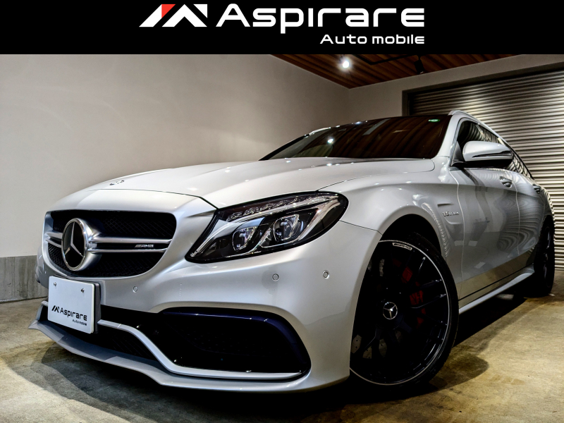 AMG Cクラス C63 S ステーションワゴン　ブラック×レッドナッパレザー　AMGエグゾーストマフラー　パノラマサンルーフ　Burmester　レーダーセーフティー　HUD