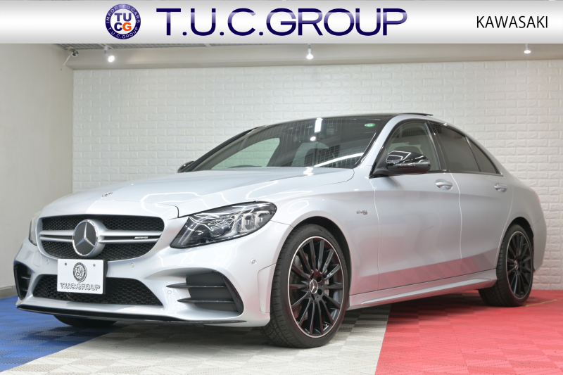 AMG Cクラス C43 4MATIC ﾚｰﾀﾞｰｾｰﾌﾃｨP　Pｽﾀ 黒革 ﾊﾟﾉﾗﾏR HDDﾅﾋﾞTV Brumester AMGｴｱﾛ&19ｲﾝﾁAW LED　2年保証付