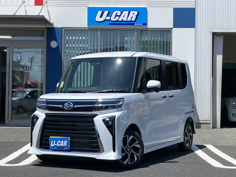 ダイハツ タントカスタム X　届出済未使用車・スマートクルーズパック・エントリーナビ・パノラマモニター・ETC・両側パワスラ・クルーズコントロール・LEDライト
