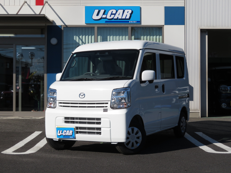 マツダ スクラムバン PC　届出済未使用車・エアコン・パワーウインドゥ・電動格納ドアミラー・キーレスエントリー・オーディオレス・衝突軽減ブレーキ・障害物センサー