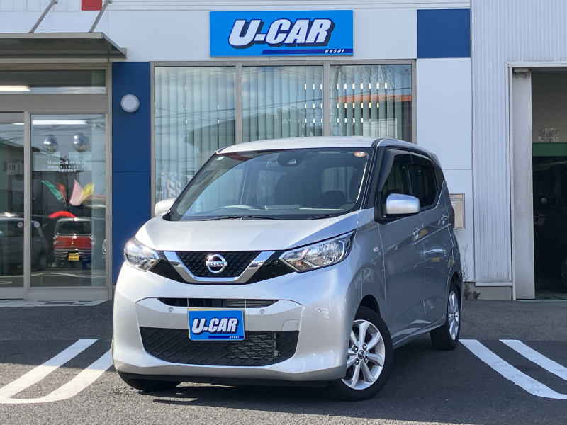日産 デイズ X　純正ナビ・バックカメラ・ドラレコ・エマブレ・スマートキー・プッシュスタート・パーキングセンサー・アルミホイール・バイザー・禁煙車