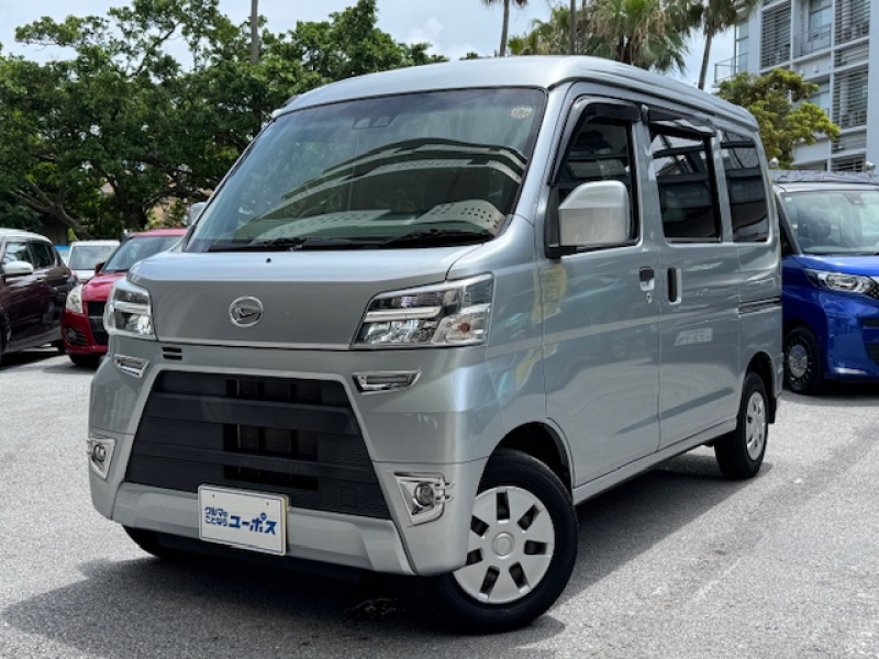 ダイハツ ハイゼットカーゴ クルーズSAⅢ　OP10年保証対象車　LEDヘッドライト　アイドリングストップ　ハイルーフ　両側スライドドア