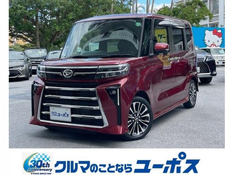 ダイハツ タントカスタム カスタムRS　OP10年保証対象車　両側パワースライドドア　パノラマビューモニター　純正ディスプレイオーディオ