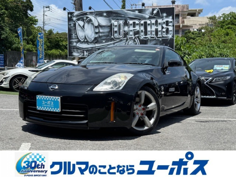 日産 フェアレディZ フェアレディZ　ETC トランクスポイラー　インナーミラー型ドラレコ　kenwoodナビ　革巻きステア　電格ミラー