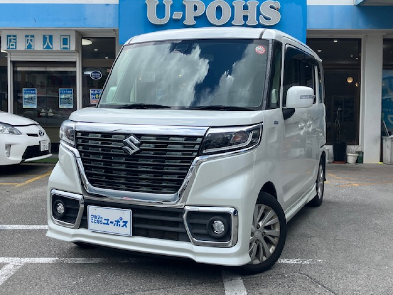 スズキ スペーシア カスタム　ハイブリッドGS　OP5年保証対象車　レーダーブレーキサポート　パワースライドドア　　イクリプスナビ（CD／DVD／BT／USB／AUX／フルセグTV）　ドライブレコーダー