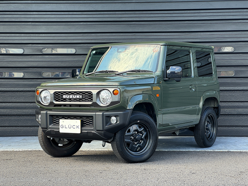 スズキ ジムニー 660XLスズキセーフティサポート装着車 4WD 1オーナー 禁煙車 デュアルセンサーブレーキサポート スマートキー 16インチスチールホイール Bluetooth接続 CD/DVD再生 オートライト 電格ミラー