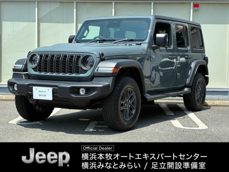 ジープ ラングラー アンリミテッド アンリミテッド スポーツ 4WD　認定中古車　登録済未使用車　AppleCarPlay　サイドステップ　アダプティブクルーズコントロール　ブラインドスポットモニター　LEDヘッドライト　フォグランプ　バックカメラ　フロントカメラ　ETC車載器