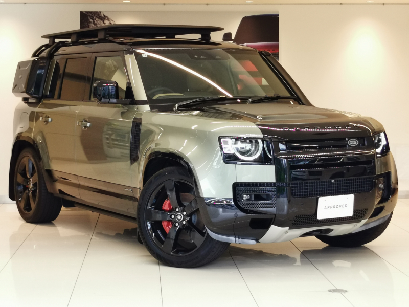 ランドローバー ディフェンダー 110 X 3.0L D350 AWD 1オーナー 茶革シート サンルーフ フロントシートヒーター＆クーラー リアシートヒーター 電動サイドステップ ヘッドアップディスプレイ クリアサイトインテリアリアビューミラー 22インチアルミホイール MERIDIANサラウンド