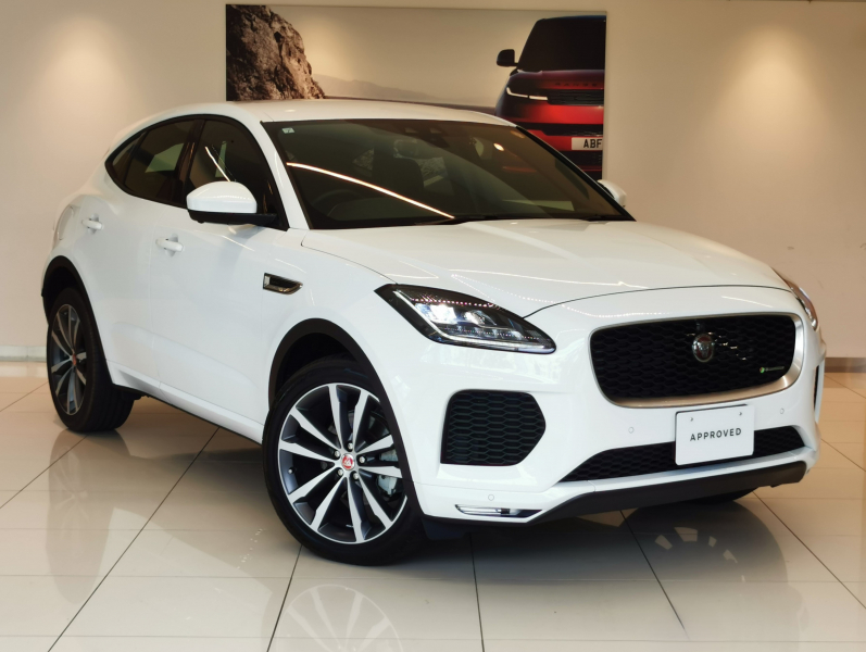 ジャガー E-PACE RダイナミックHSE 2.0L D180 AWD 1オーナー 黒革シート フロントシートヒーター＆クーラー、リアシートヒーター MERIDIANサウンド 20インチアルミホイール インタラクティブドライバーディスプレイ ACC LEDヘッドライト