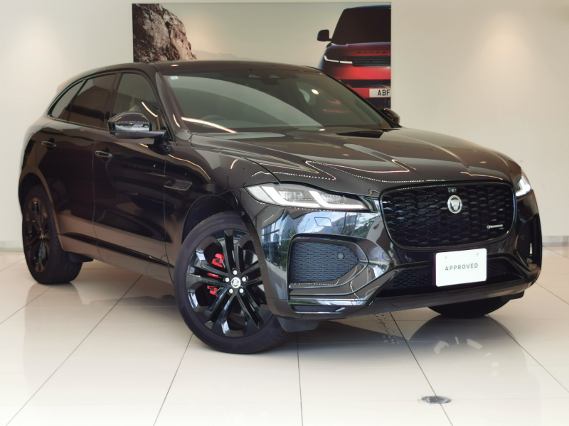 ジャガー F-PACE RダイナミックSE 2.0L P250 AWD 1オーナー 黒革シート フロントシートヒーター MERIDIANサウンド ブラックエクステリアパック 21インチアルミホイール ワイヤレスデバイスチャージング インタラクティブドライバーディスプレイ