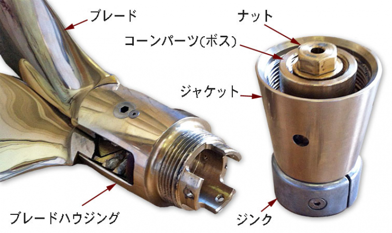 GORI シャフトドライブ用　ゴリ3ブレードプロペラ（テーパー未加工品）