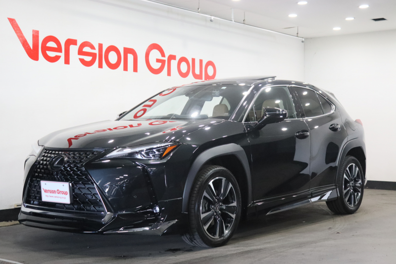 レクサス UX UX250h　バージョンL　新車保証継承付　ワンオーナー　禁煙車　モデリスタエアロ　サンルーフ　本革　全周囲カメラ　ディスプレイオーディオ　ドラレコ　レクサスセーフティ　BSM　パワーシート　シートヒーター　18AW