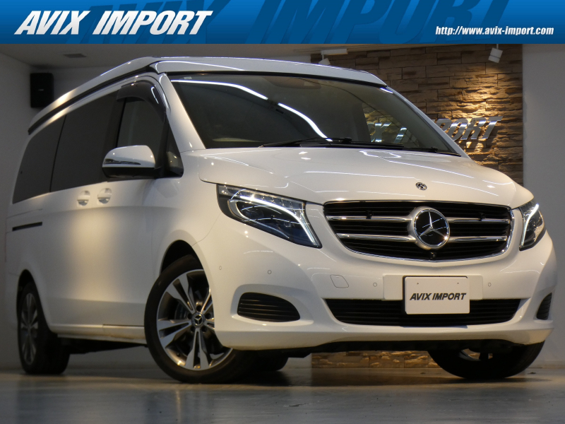 メルセデスベンツ Vクラス V220d Marco Polo HORIZON  ﾎﾟｯﾌﾟｱｯﾌﾟﾙｰﾌ ﾚｰﾀﾞｰｾｰﾌﾃｨｰPKG 黒革 ｼｰﾄﾋｰﾀｰ 後席ﾌﾙﾌﾗｯﾄｼｰﾄ 純正HDDﾅﾋﾞ地ﾃﾞｼﾞ360°ｶﾒﾗ 純正18AW 禁煙 正規D車