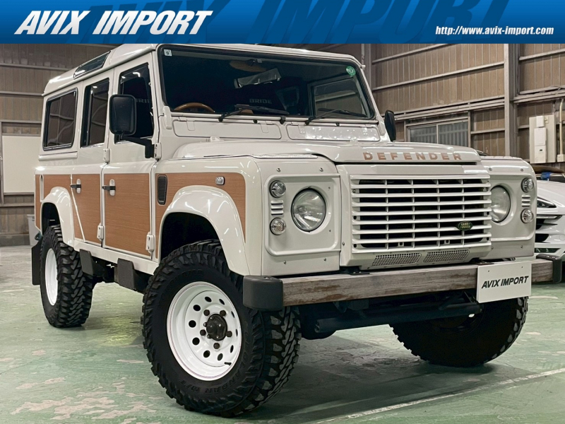 ランドローバー ディフェンダー 110 SW 右H 正規ﾃﾞｨｰﾗｰ車 EXｳｯﾄﾞﾃﾞｶｰﾙ BRIDEｾﾐﾊﾞｹｯﾄｼｰﾄ Sﾋｰﾀｰ AC 社外ﾃﾞｨｽﾌﾟﾚｲｵｰﾃﾞｨｵ Pioneerｽﾋﾟｰｶｰ Bｶﾒﾗ Pｳｨﾝﾄﾞｳ ｳｯﾄﾞ調ﾌﾛｱ 乗降ｽﾃｯﾌﾟ 社外ｻｽ 16ｲﾝﾁW NOX/PM適合車