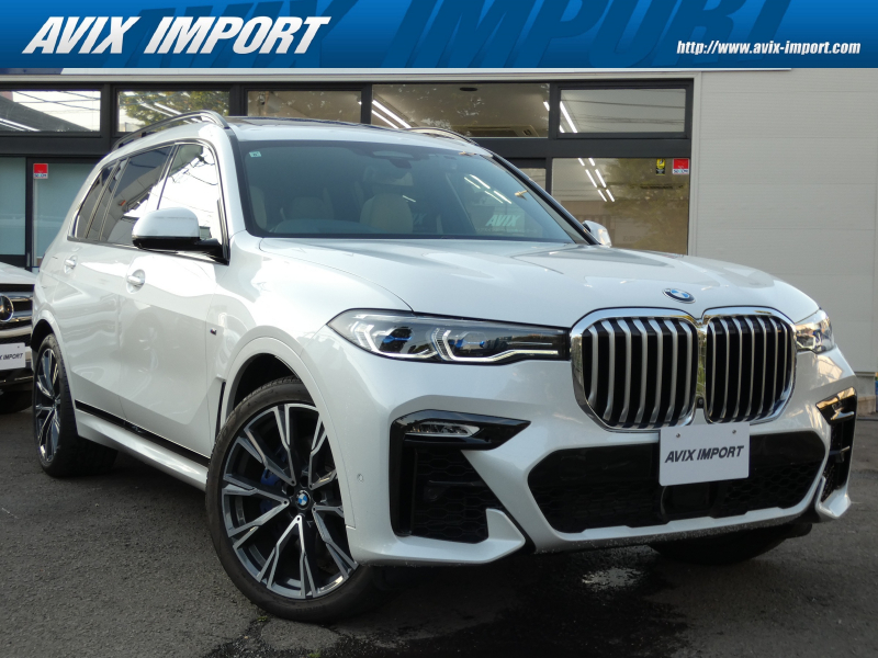 BMW X7 xDrive35d Mｽﾎﾟｰﾂ Sky LoungeﾊﾟﾉﾗﾏSR Individualｲﾝﾃﾘｱ(白/濃青革＆専用ｳｯﾄﾞ) ｼｰﾄﾋｰﾀｰ＆ﾍﾞﾝﾁﾚｰﾀｰ ｳｪﾙﾈｽPKG 純正ﾅﾋﾞ harman/kardonｻｳﾝﾄﾞ 3Dﾋﾞｭｰ＆HUD Pｱｼｽﾄﾌﾟﾗｽ＆Dｱｼｽﾄﾌﾟﾛ BMWﾚｰｻﾞｰﾗｲﾄ 青ｷｬﾘﾊﾟｰ 純正OP22AW