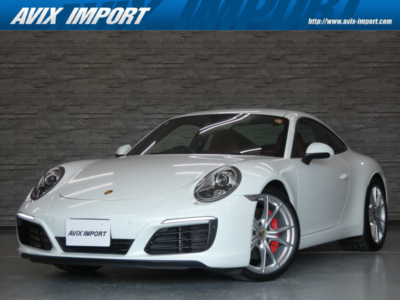 ポルシェ 911(Type991.2) ｶﾚﾗS 後期型 右H正規D車 水平対向6気筒ﾂｲﾝﾀｰﾎﾞ 7速PDK 黒/赤ﾂｰﾄﾝ革 ｼｰﾄﾋｰﾀｰ PCMﾅﾋﾞ Bｶﾒﾗ＆PAS(ﾌﾛﾝﾄ＆ﾘｱ) ﾊﾞｲｷｾﾉﾝHL ｴﾝﾄﾘｰD 電動格納ﾐﾗｰ PASM PTVﾌﾟﾗｽ 赤ｷｬﾘﾊﾟｰ 純正20ｲﾝﾁAW 禁煙