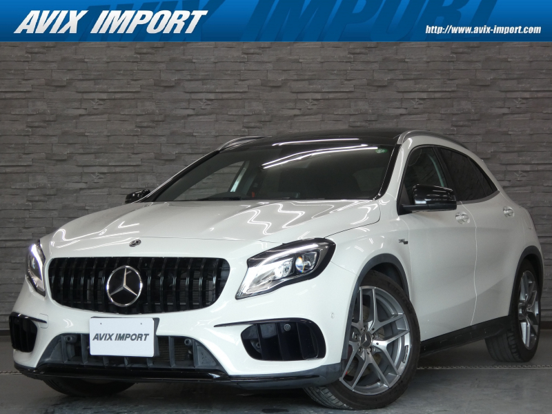 AMG GLA GLA45 4MATIC 後期型 ﾊﾟﾉﾗﾐｯｸR 黒革 ｼｰﾄﾋｰﾀｰ 純正HDDﾅﾋﾞ 地ﾃﾞｼﾞ＆CarPlay Bｶﾒﾗ＆PTS ﾚｰﾀﾞｰｾｰﾌﾃｨPKG ｷｰﾚｽｺﾞｰ LEDﾍｯﾄﾞﾗｲﾄ 社外ｸﾞﾘﾙ 赤ｷｬﾘﾊﾟｰ 純正19ｲﾝﾁAW 禁煙
