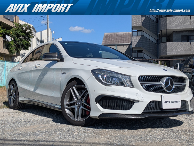 AMG CLAクラス CLA45AMG 4MATIC AMGｴｸｽｸﾙｰｼﾌﾞP ﾚｰﾀﾞｰS 黒革 ﾊﾟﾉﾗﾏSR HDDﾅﾋﾞ地ﾃﾞｼﾞBｶﾒﾗ 前席Sﾋｰﾀｰ ﾊﾞｲｷｾﾉﾝH/L Pｱｼｽﾄ ｵｰﾄﾊｲﾋﾞｰﾑ ACC ﾚｰﾝｷｰﾌﾟ 分割可倒式ｼｰﾄ ECOｽﾄｯﾌﾟ PTS CLA45専用ｴｱﾛ&18AW 禁煙 右H