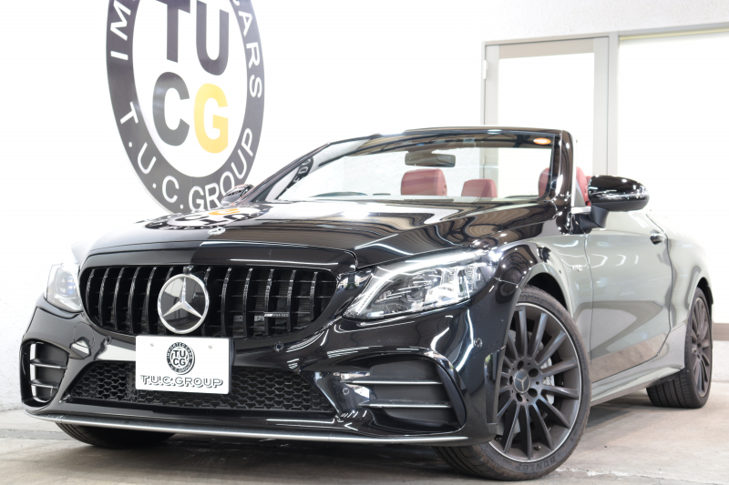 AMG Cクラス C43 4MATIC ｶﾌﾞﾘｵﾚ ﾚｰﾀﾞｰｾｰﾌﾃｨPKG　後期 赤本革 ｴｱｽｶｰﾌ ﾍｯﾄﾞｱｯﾌﾟD HDDﾅﾋﾞTV ｽﾏﾎ連携 ﾌﾞﾙﾒｽﾀｰ ﾊﾞｯｸｶﾒﾗ PTS LEDﾗｲﾄ AMG専用装備&ﾁｭｰﾆﾝｸﾞﾀﾞｲﾅﾐｯｸｾﾚｸﾄ ﾊﾟﾅﾒﾘｶｰﾅｸﾞﾘﾙ 赤幌 9AT　2年保証