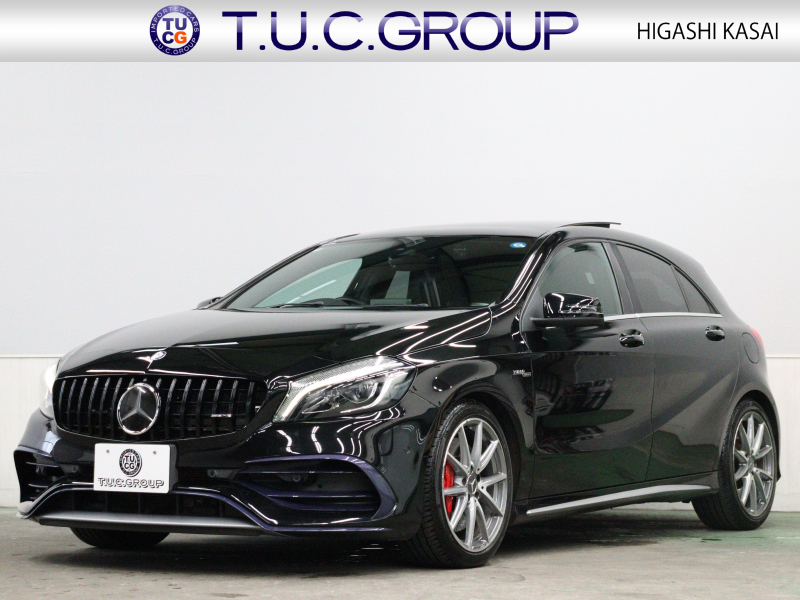 メルセデスベンツ Aクラス A45 4MATIC ﾚｰﾀﾞｰSP　後期 黒革 ﾊﾟﾉﾗﾏSR 純正ﾅﾋﾞ TV Bｶﾒﾗ Carplay LEDﾊﾟﾌｫｰﾏﾝｽﾍｯﾄﾞﾗｲﾄ AMGｻｽﾍﾟﾝｼｮﾝ AMGﾊﾟﾌｫｰﾏﾝｽｴｸﾞｿﾞｰｽﾄ AMG強化ﾌﾞﾚｰｷ AMGｴｱﾛ&18ｲﾝﾁAW　2年保証付