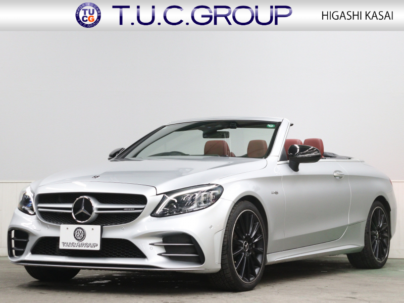 AMG Cクラス C43 4MATIC ｶﾌﾞﾘｵﾚ ﾚｰﾀﾞｰｾｰﾌﾃｲPKG　後期ﾓﾃﾞﾙ ｸﾗﾝﾍﾞﾘｰﾚｻﾞｰ ｴｱｽｶｰﾌ 紺幌 MBUXﾅﾋﾞTV ﾌﾞﾙﾒｽﾀｰｻｳﾝﾄﾞ ﾍｯﾄﾞｱｯﾌﾟﾃﾞｨｽﾌﾟﾚｲ ﾏﾙﾁﾋﾞｰﾑLED AMGｴｷｿﾞｰｽﾄｼｽﾃﾑ AMGｴｱﾛ&19ｲﾝﾁAW　2年保証