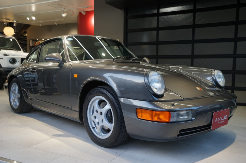 ポルシェ 911(Type964) カレラ2　品川34ナンバー　ミツワ物　サンルーフ　スレートグレーM　純正工具/スペアタイヤ/取説/ブックケース/記録簿有り