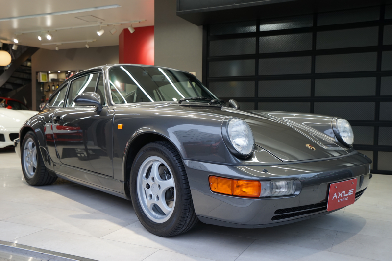 ポルシェ 911(Type964) カレラ2　品川34ナンバー　ミツワ物　サンルーフ　スレートグレーM　純正工具/スペアタイヤ/取説/ブックケース/記録簿有り