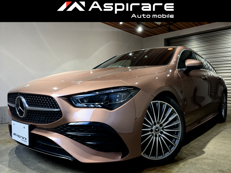 メルセデスベンツ CLAクラス CLA200d　シューティングブレーク　 AMGライン　稀少カラーローズゴールド レザーエクスクルーシブパッケージ　レッド×ブラックレザー　シートヒーター　ナビTV　全方位カメラ