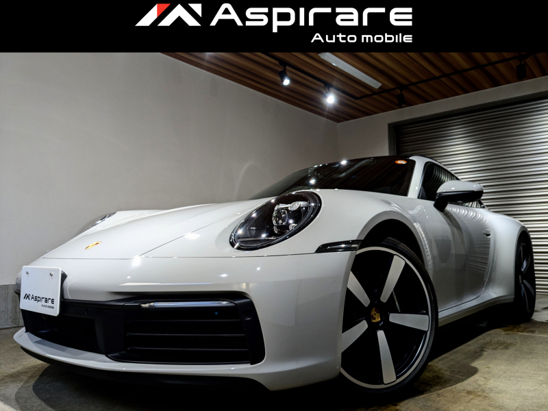 ポルシェ 911(Type992) カレラPDK　スペシャルカラークレヨン　スポーツエグゾーストマフラー　スポーツクロノパッケージ　PASM　ガラスサンルーフ　スポーツシートプラス　20/21インチカレラエクスクルーシブアルミ