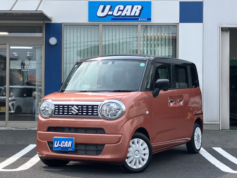 スズキ ワゴンRスマイル ハイブリッドS　2トーンルーフパッケージ装着車  純正ナビ・全方位カメラ・両側パワスラ・クルコン・シートヒーター・衝突軽減ブレーキ・禁煙車