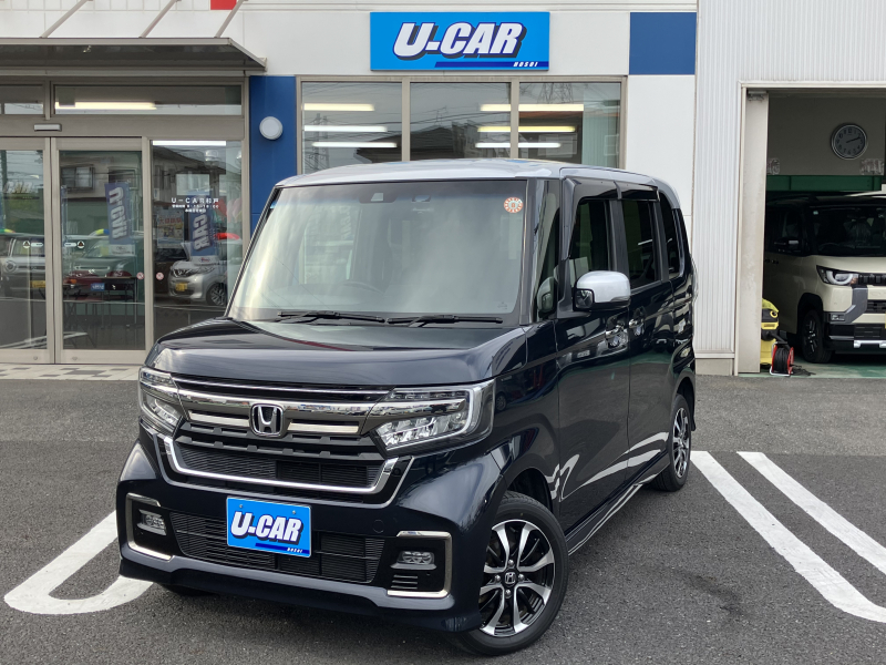ホンダ N-BOX カスタムL コーディネートスタイル　4WD・純正ナビ・バックカメラ・ETC・ドラレコ・クルコン・両側パワスラ・ホンダセンシング・LEDライト・シートヒーター・禁煙車