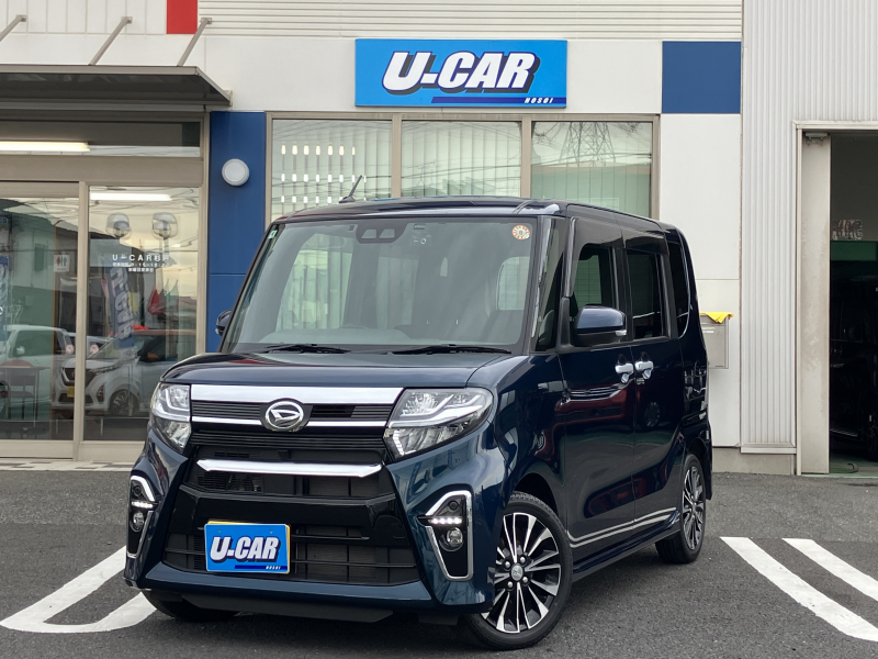 ダイハツ タントカスタム RS　社外ナビ・ETC・両側電動スライドドア・アイドリングストップ・衝突軽減システム・オートライト・横滑り防止・Pセンサー・ドライブレコーダー・ターボ車