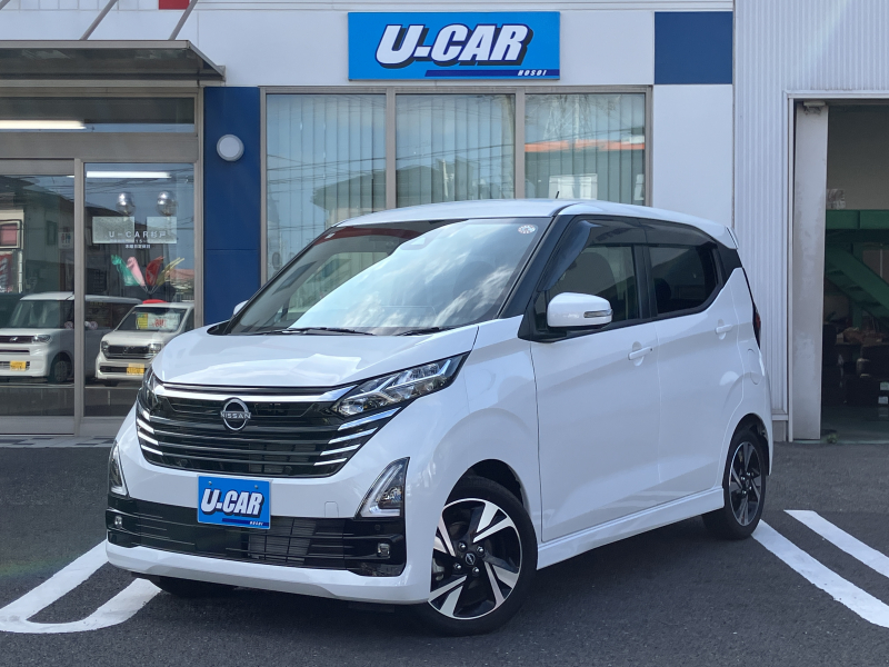 日産 デイズ ハイウェイスターGターボ　純正でかナビ　前後ドラレコ　ETC2.0