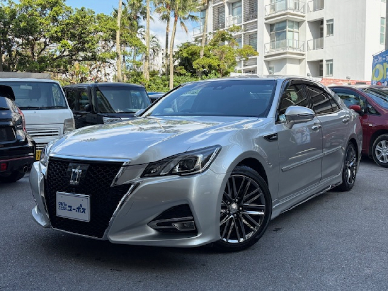 トヨタ クラウンハイブリッド アスリートS　後期モデル　純正ナビ（CD／DVD／Bluetooth）フルセグ　ドラレコ　LEDライト　クルーズコントロール　純正アルミホイール18インチ